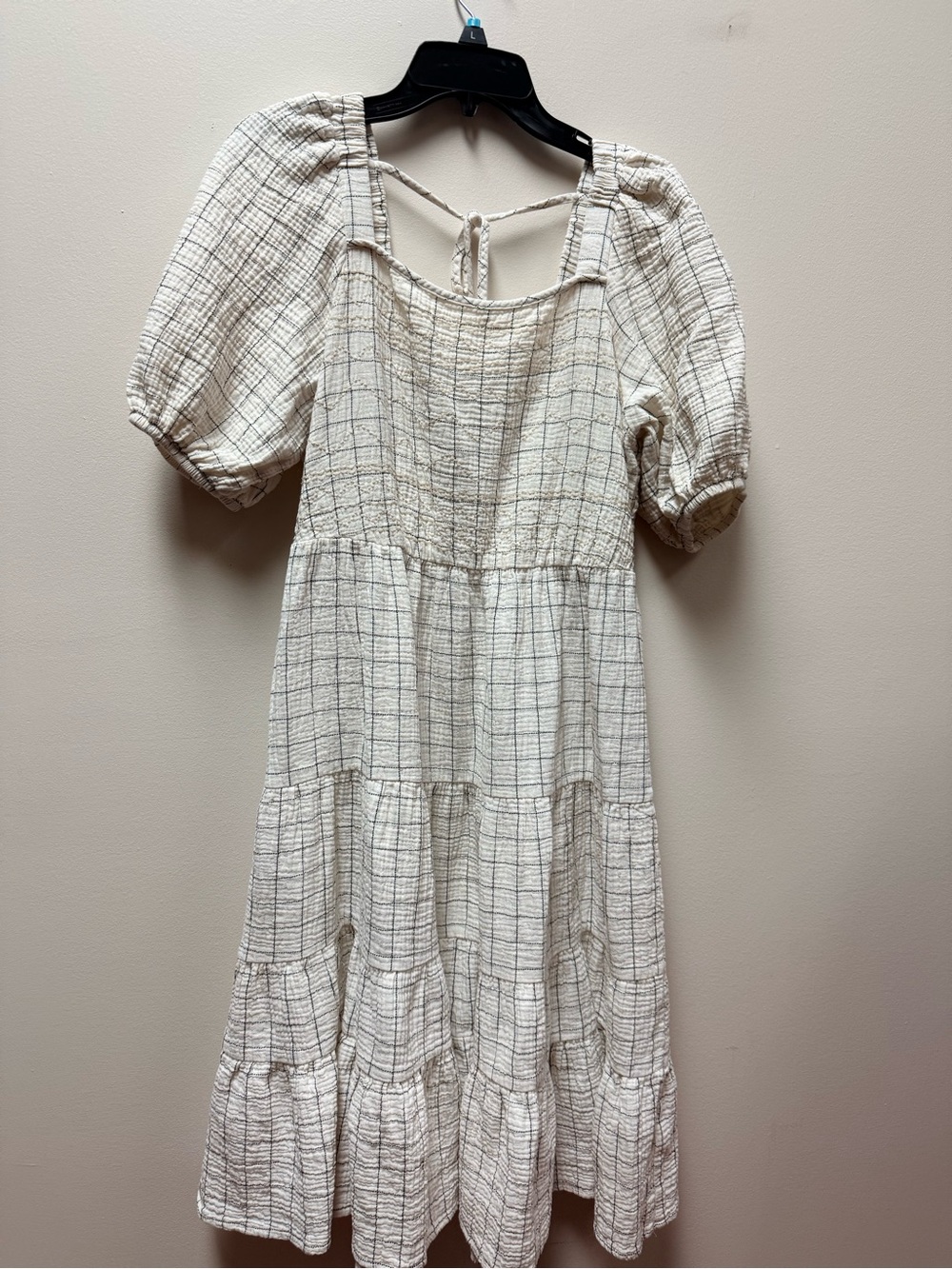 Westbound Cream Textured Knit Top with Subtle Black Stripe